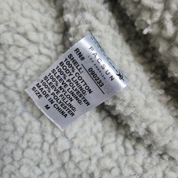 Pacsun Sherpa Lined Denim Jean Jacket Mens Medium - Picture 4 of 9